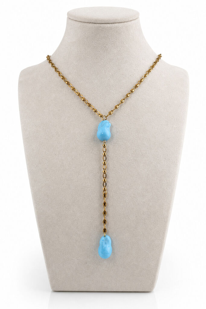 Rose Gold/Turqoise Chain