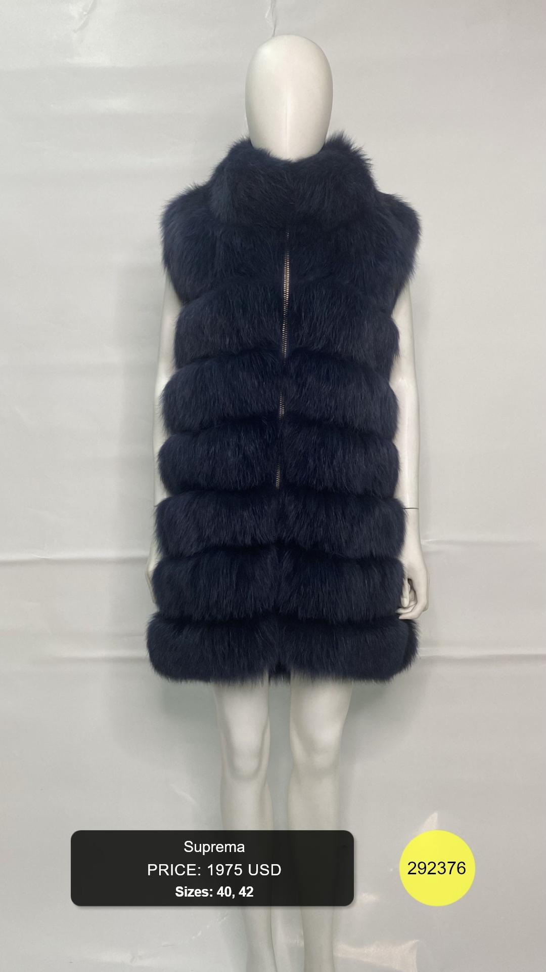 Navy Quilted Sleeveless Vest with Zipper Closure