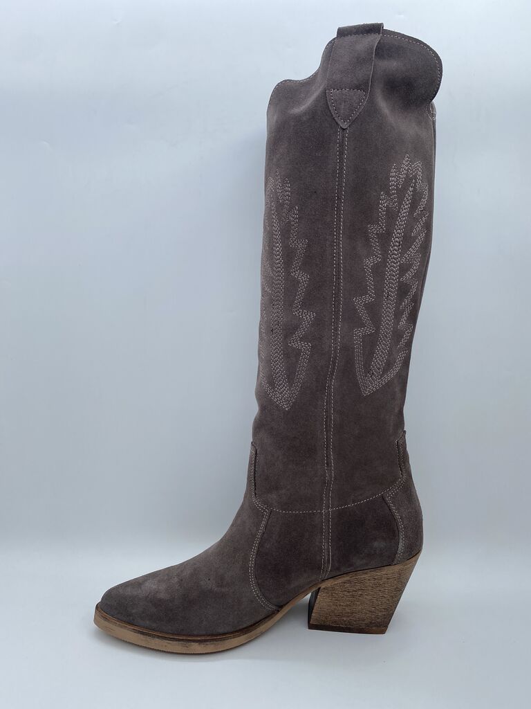 Western Boot Suede TAUPE