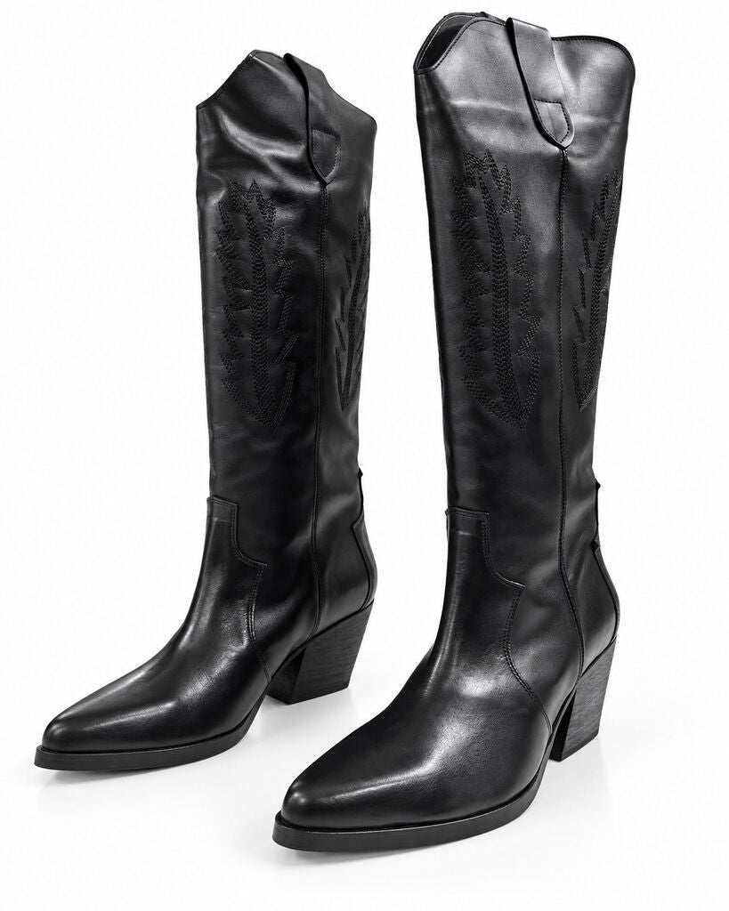 Western Boot Nappa BLACK