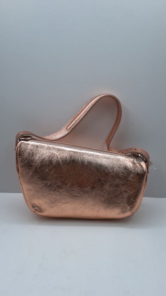 Rose Gold Textured Shoulder Bag