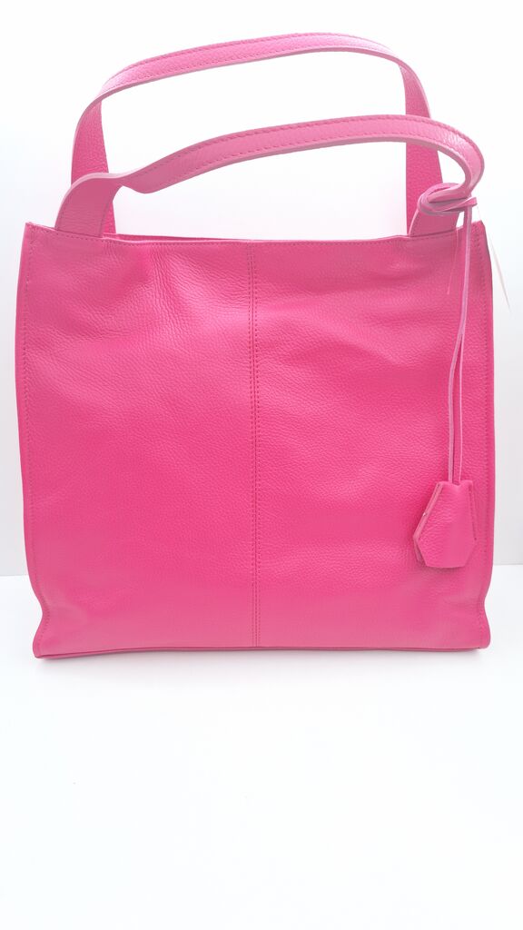 Pink Textured Tote Bag with Dual Handles