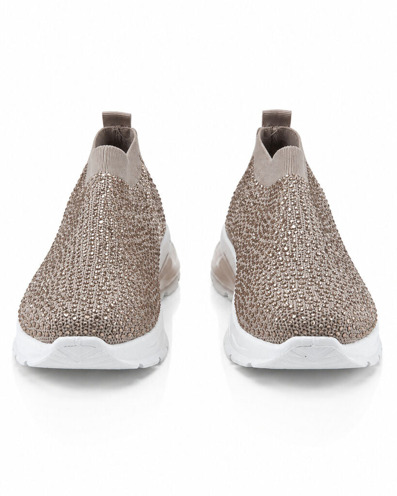 Shoes Sock/Strass NUDE