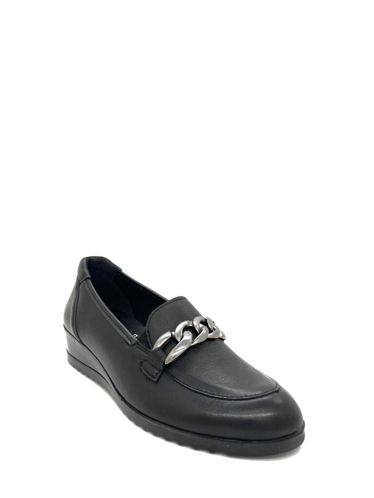 Black Loafer with Metal Bit Detail