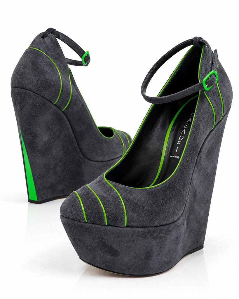 Shoes Suede Grigio