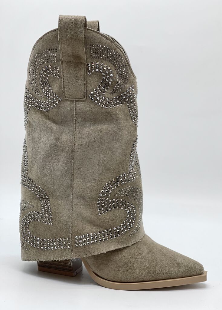 Western Boot Suede KHAKI