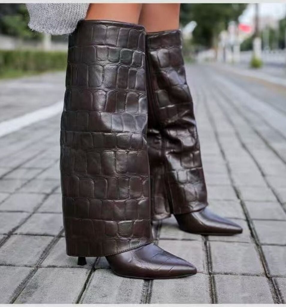 Knee High Boot Crocco BROWN