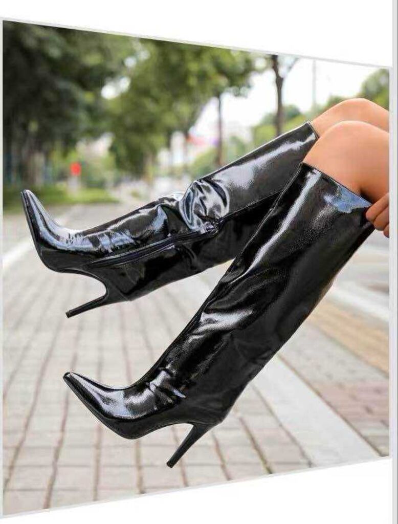 Knee High Boot Vernice BLACK