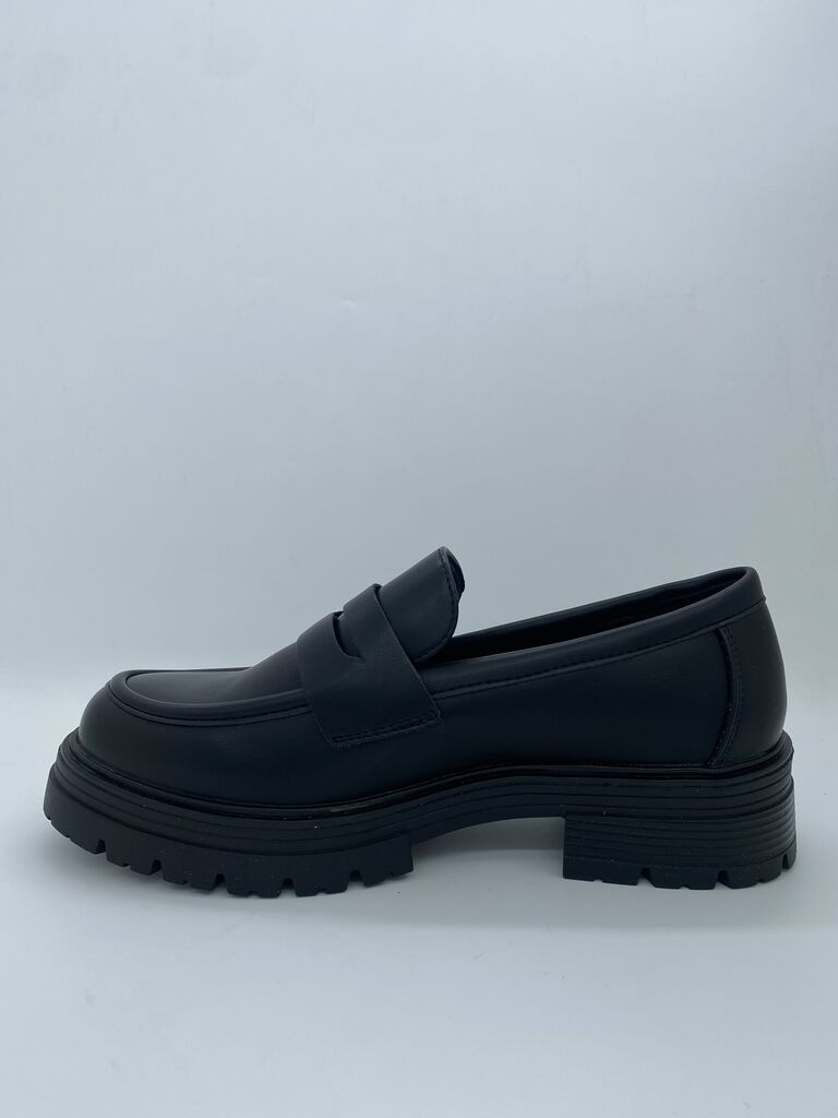 Black Loafers with Chunky Sole