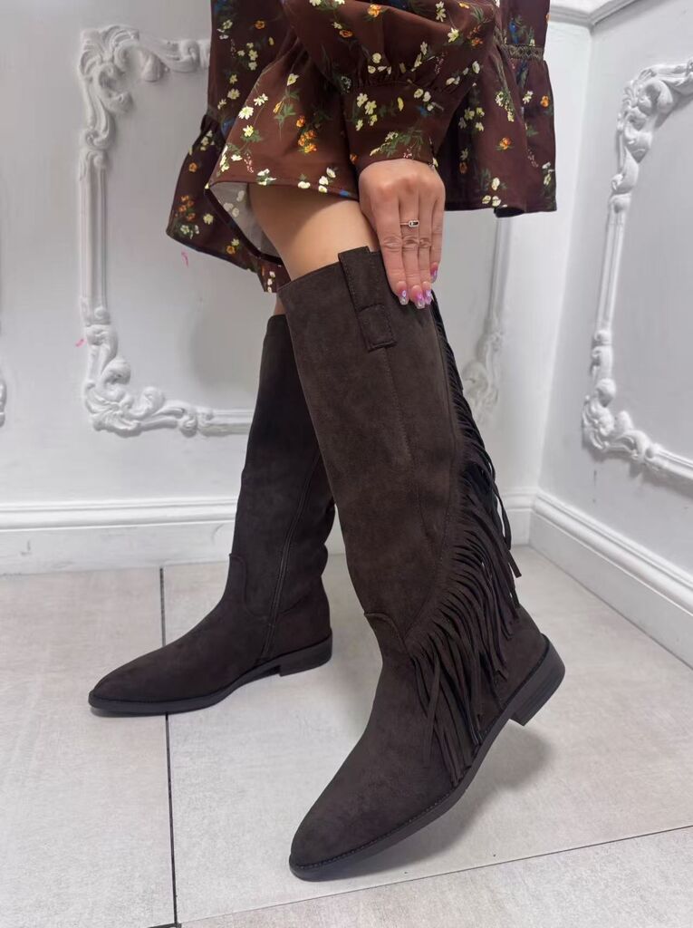 Knee High Boot Suede BROWN
