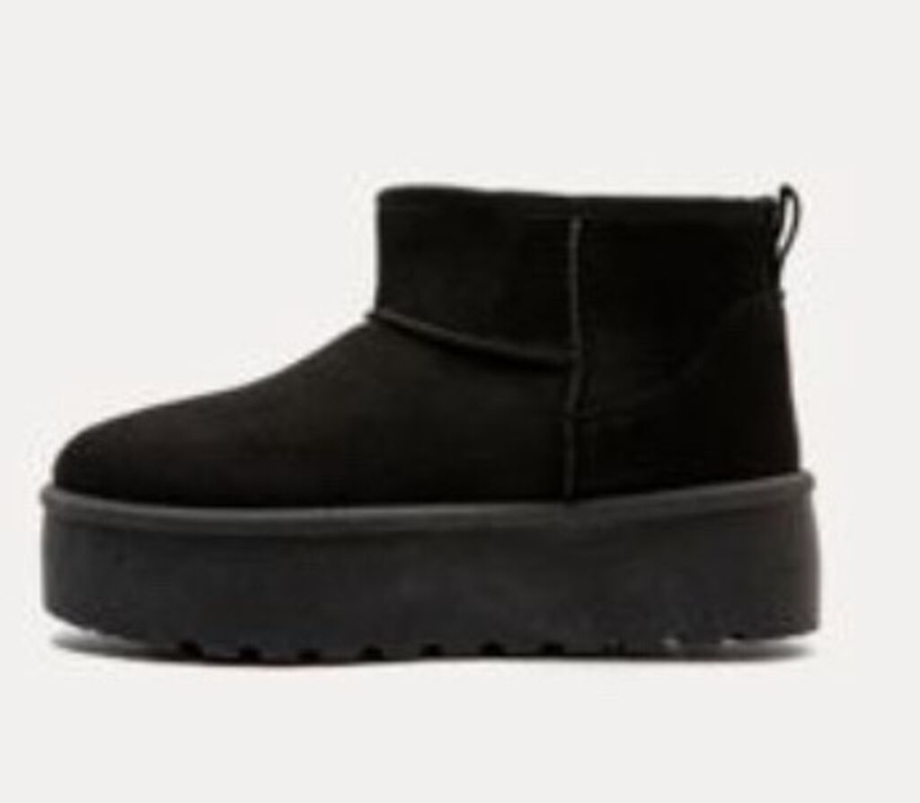 Ankle Boot Sue/Fur BLACK