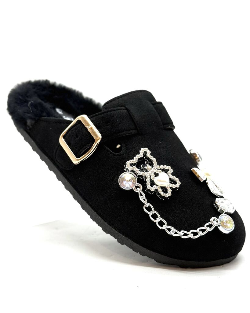 Clog Sue/Fur BLACK