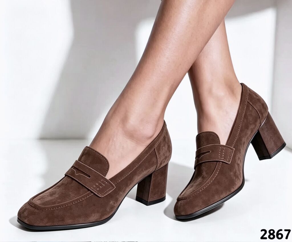 Heeled Loafer Suede BROWN