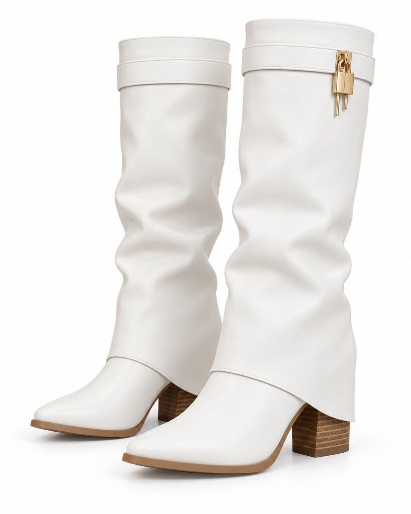 Knee High Boot Nappa WHITE