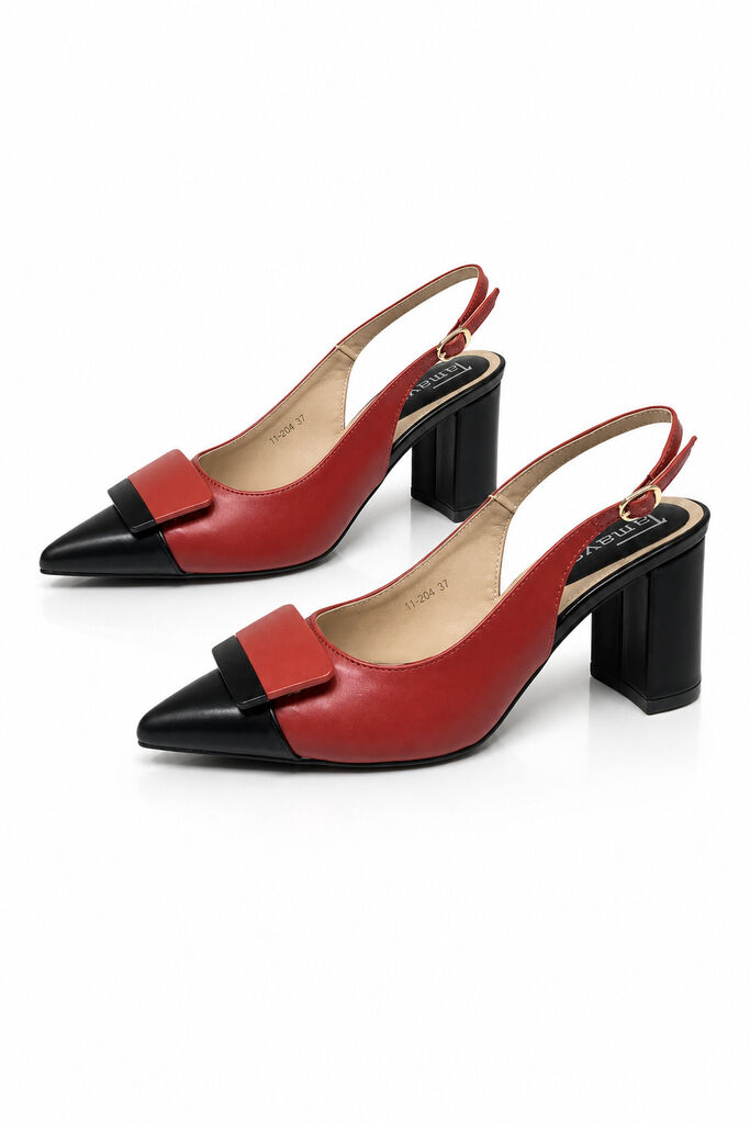 Sling-Back Nappa RED/BLK