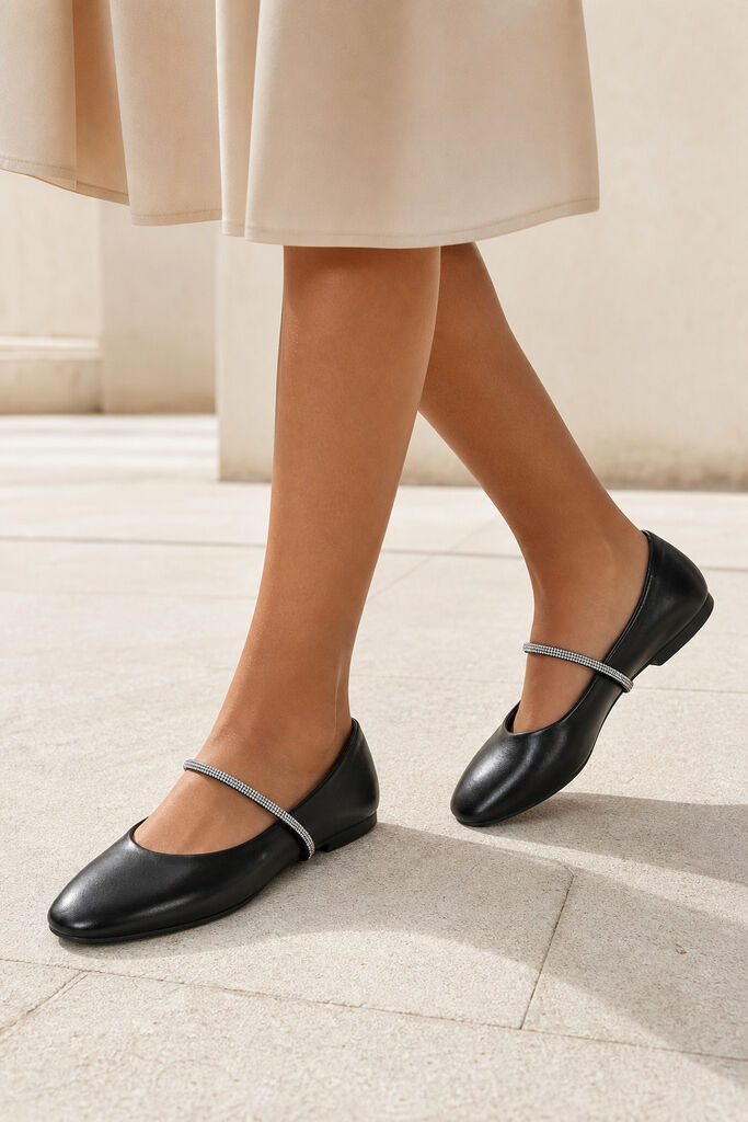 Mary Jane Shoe Nappa BLACK