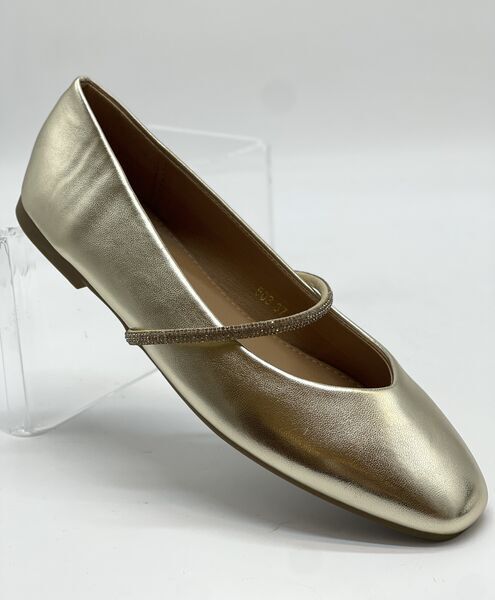 Mary Jane Shoe Laminato GOLD