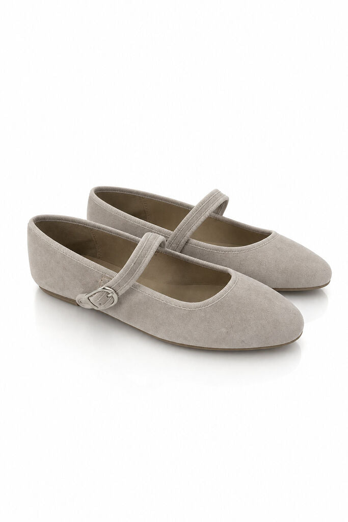 Mary Jane Shoe Suede BEIGE