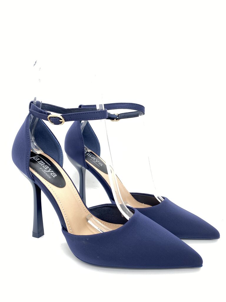 Ankle Strap Pump Tessuto BLUE