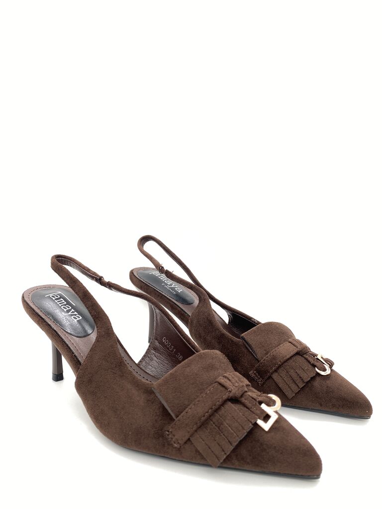 Sling-Back Suede BROWN