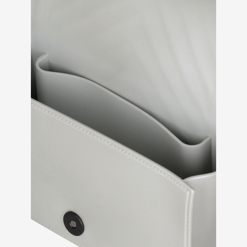 Silver Quilted Crossbody Bag with Chain Strap