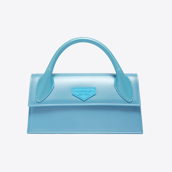 Sky Blue Mini Structured Handle Bag