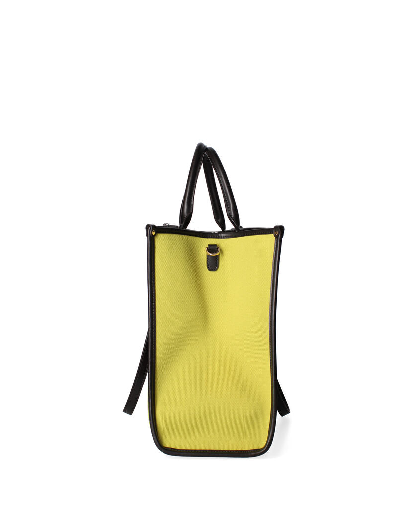 Multicolor Canvas Tote with Graphic Design