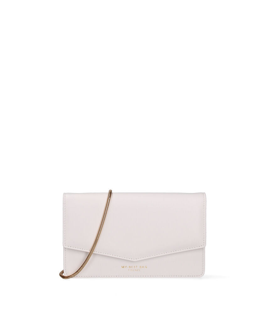 Ivory Envelope Clutch with Minimalist Design