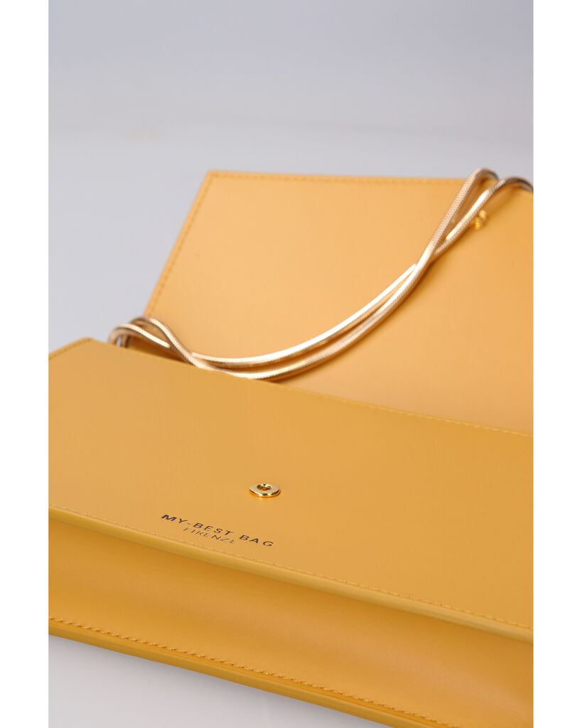 Yellow Minimalist Envelope Clutch