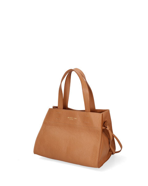 Camel Textured Tote Bag with Dual Handles