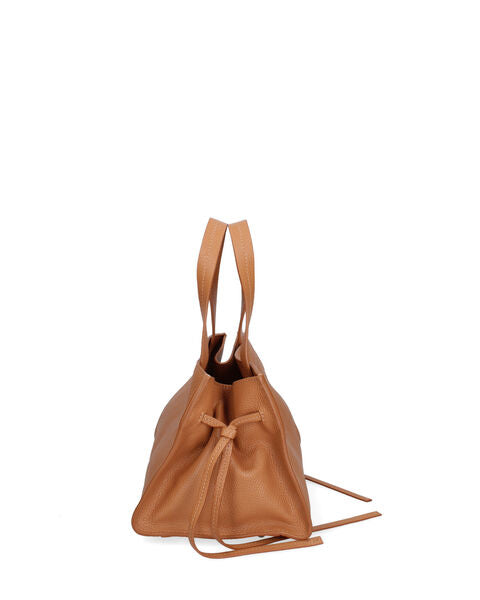 Camel Textured Tote Bag with Dual Handles