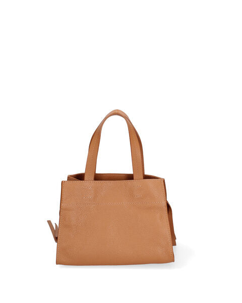Camel Textured Tote Bag with Dual Handles