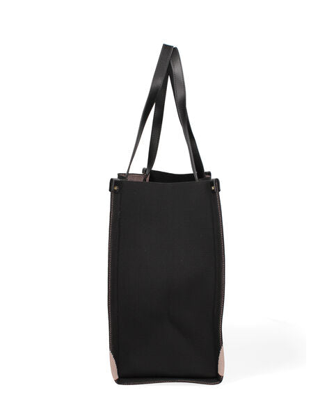 Abstract Canvas Tote with Matching Pouch