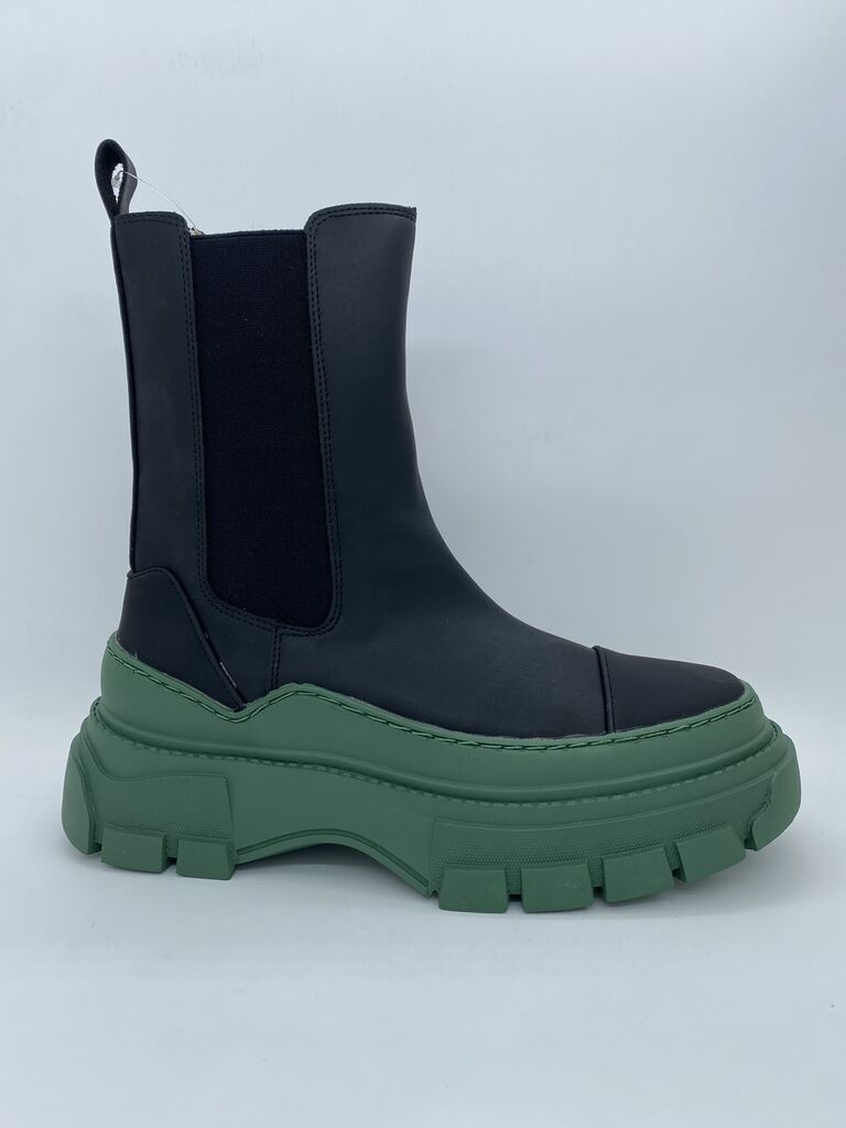 Courteney boot/Y2K/緑 HOMMES】leather LES POUR 【5351 Safari Shoes Boots, Safari - Leather Buffalo Olive in 靴