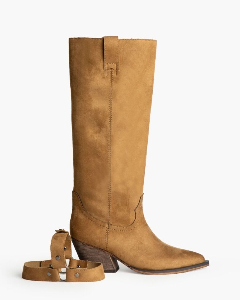 Knee High Boot Suede CAMEL