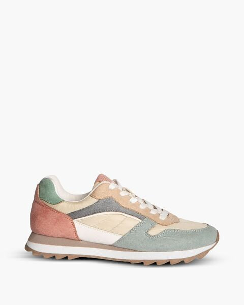 Colorblock Suede Trainer with Retro Vibe