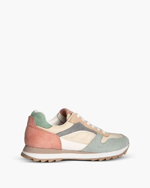 Colorblock Suede Trainer with Retro Vibe