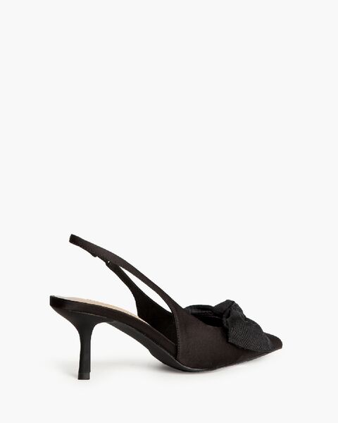 Sling-Back Satin NEGRO