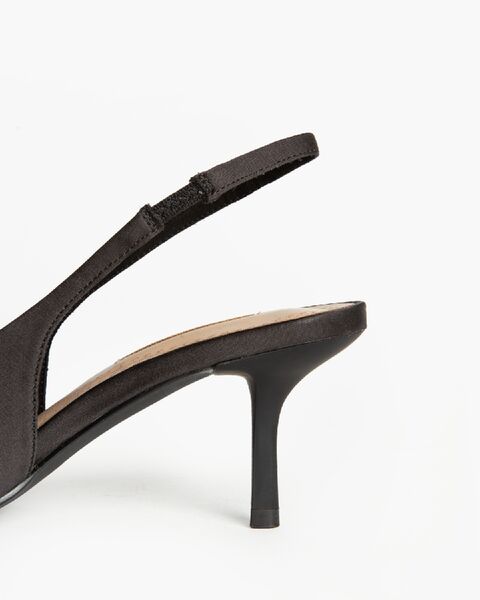 Sling-Back Satin NEGRO
