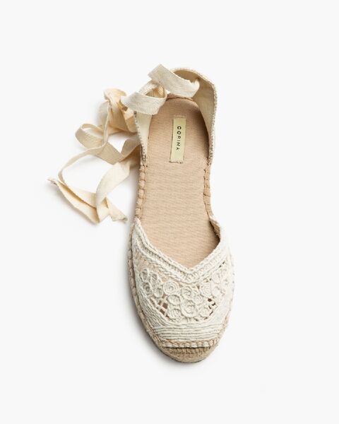 Black Woven Espadrille Sandals with Ankle Wrap