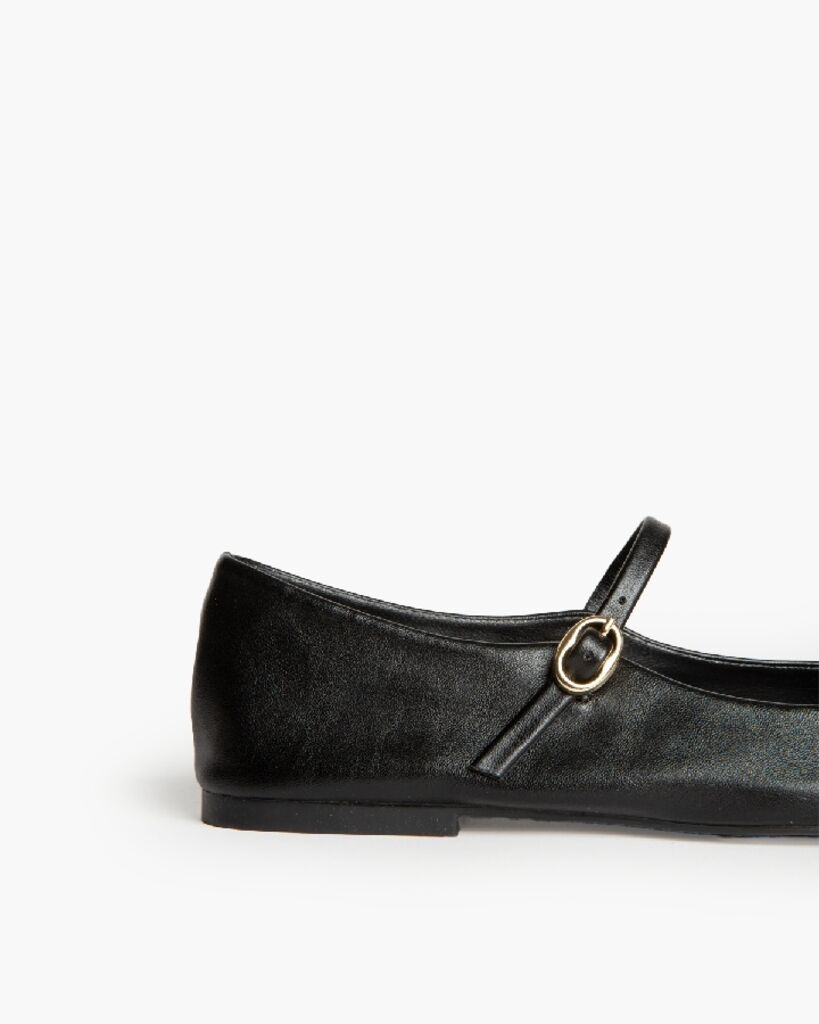Mary Jane Shoe Nappa NEGRO