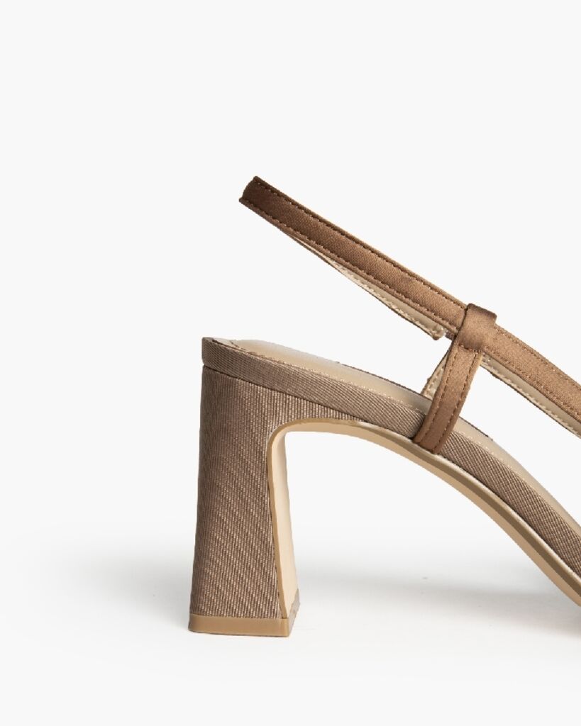 Sling-Back Satin MOKKA