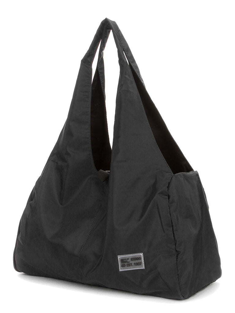Black Nylon Tote Bag with Dual Handles