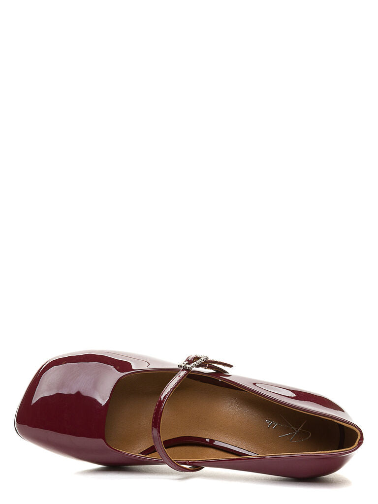 Burgundy Patent Leather Mary Jane Pump