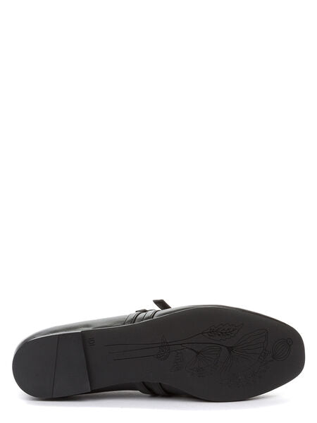 Black Strap Detailed Flat Shoe