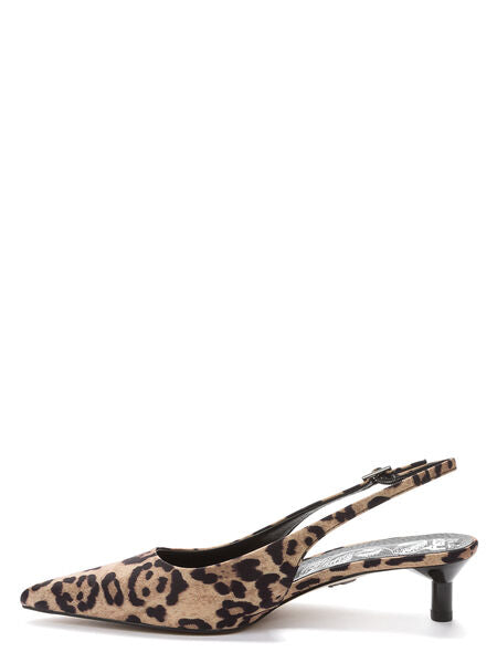 Leopard Print Slingback Kitten Heel