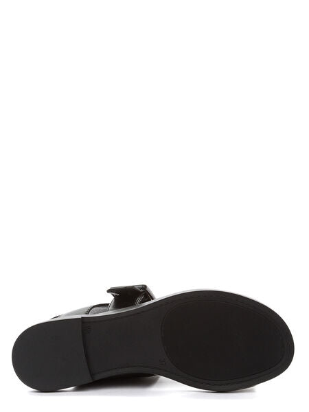 Black Strappy Sandal with Adjustable Buckle