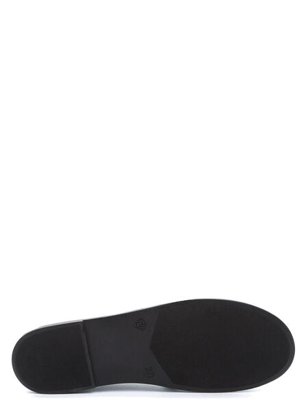 Black Mesh Slip-On Sandals with Embellished Strap