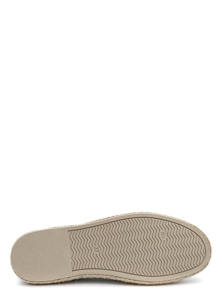 Beige Suede Loafers with Espadrille Sole