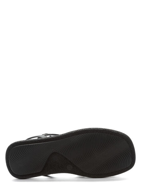 Black Strappy Sandals with Cushioned Sole
